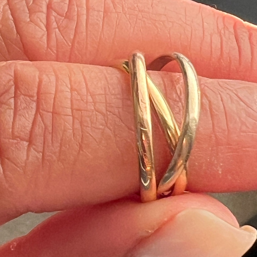 Cartier Ring Trinity 3color 18K 750 Yellow White Rose Gold